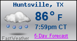 Weather Forecast for Huntsville, TX