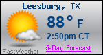 Weather Forecast for Leesburg, TX