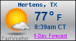 Weather Forecast for Mertens, TX