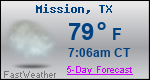 Weather Forecast for Mission, TX