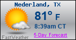 Weather Forecast for Nederland, TX