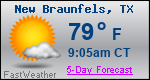 Weather Forecast for New Braunfels, TX