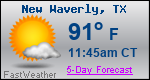 Weather Forecast for New Waverly, TX