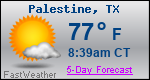 Weather Forecast for Palestine, TX