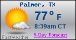 Weather Forecast for Palmer, TX