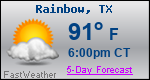 Weather Forecast for Rainbow, TX