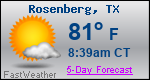 Weather Forecast for Rosenberg, TX