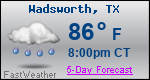 Weather Forecast for Wadsworth, TX