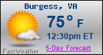 Weather Forecast for Burgess, VA