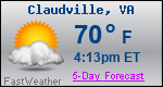 Weather Forecast for Claudville, VA