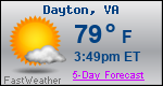 Weather Forecast for Dayton, VA