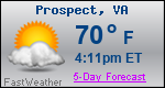 Weather Forecast for Prospect, VA