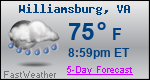 Weather Forecast for Williamsburg, VA