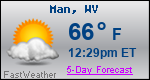 Weather Forecast for Man, WV