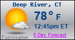 Weather Forecast for Deep River, CT