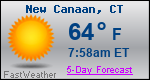 Weather Forecast for New Canaan, CT
