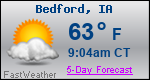 Weather Forecast for Bedford, IA
