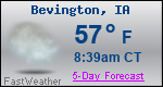 Weather Forecast for Bevington, IA