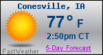 Weather Forecast for Conesville, IA