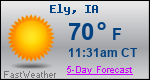 Weather Forecast for Ely, IA