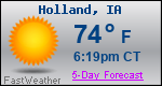 Weather Forecast for Holland, IA