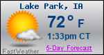 Weather Forecast for Lake Park, IA
