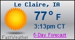 Weather Forecast for Le Claire, IA