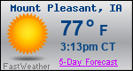 Weather Forecast for Mount Pleasant, IA