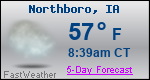Weather Forecast for Northboro, IA