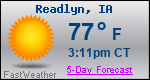 Weather Forecast for Readlyn, IA