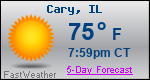 Weather Forecast for Cary, IL