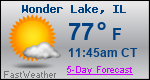 Weather Forecast for Wonder Lake, IL