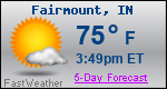 Weather Forecast for Fairmount, IN