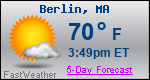 Weather Forecast for Berlin, MA