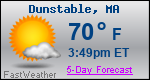 Weather Forecast for Dunstable, MA
