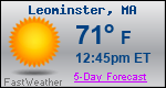 Weather Forecast for Leominster, MA