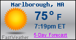 Weather Forecast for Marlborough, MA