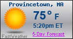 Weather Forecast for Provincetown, MA