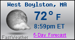 Weather Forecast for West Boylston, MA