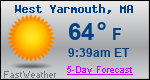 Weather Forecast for West Yarmouth, MA