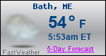 Weather Forecast for Bath, ME
