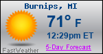Weather Forecast for Burnips, MI