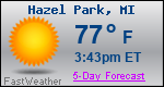 Weather Forecast for Hazel Park, MI