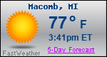Weather Forecast for Macomb, MI