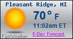 Weather Forecast for Pleasant Ridge, MI