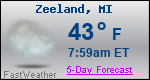 Weather Forecast for Zeeland, MI
