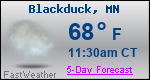 Weather Forecast for Blackduck, MN