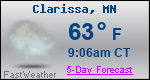 Weather Forecast for Clarissa, MN