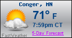 Weather Forecast for Conger, MN