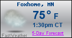 Weather Forecast for Foxhome, MN